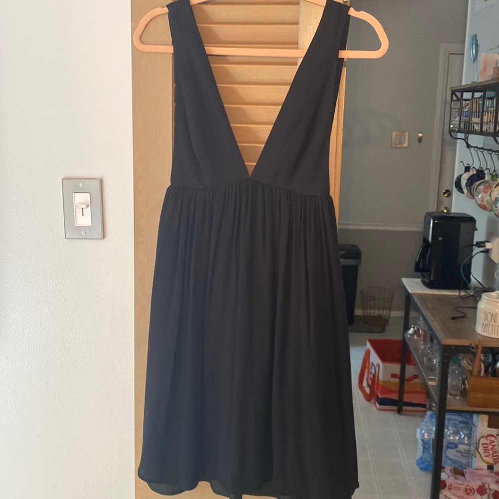 TOBI Black Plunge Dress
